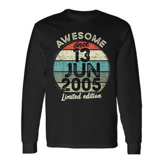 2005年6月13日 20歳の誕生日 20歳 2025年 誕生日 長袖Tシャツ - Kawaiitshirt