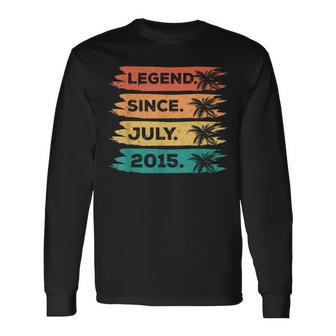 2015年7月 10歳の誕生日デコレーション ヴィンテージ 10歳の誕生日 長袖Tシャツ - Kawaiitshirt