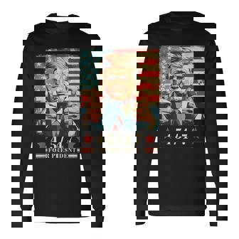 2024年大統領向けトランプ4547 長袖Tシャツ - Kawaiitshirt