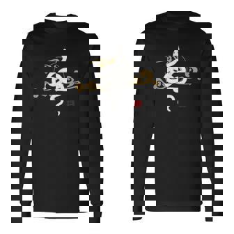 2025年、巳年、蛇、和風、白蛇デザイン 長袖Tシャツ - Kawaiitshirt