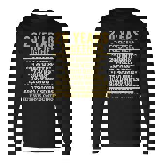 20周年記念tシャツ 20周年 結婚祝い カップル 長袖Tシャツ - Kawaiitshirt