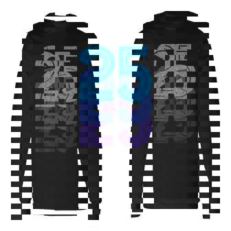 25ラッキーナンバー25歳の誕生日スポーツチーム-25 長袖Tシャツ - Kawaiitshirt