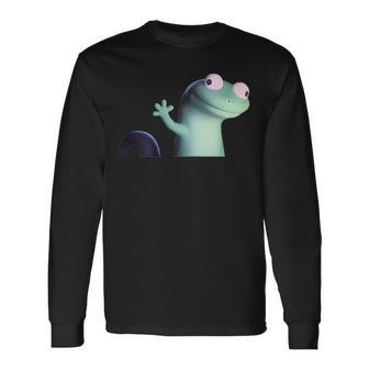 2Side Lizard Lizard Lizard Weirdcore Animal Meme Gen Z Long Sleeve T-Shirt - Thegiftio UK