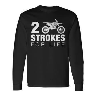 2ストロークフォーライフ モトクロス ダートバイク 長袖Tシャツ - Kawaiitshirt