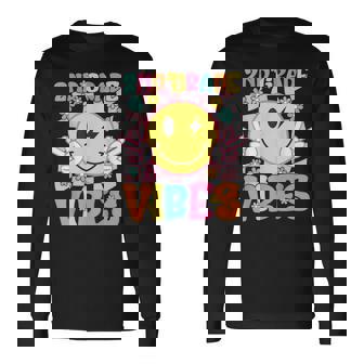 2年生 バイブス スマイルフェイス 新学期 2年生 長袖Tシャツ - Kawaiitshirt