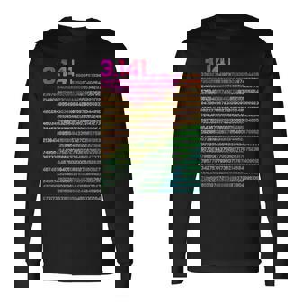 314 数学物理の先生 314 円周率 長袖Tシャツ - Kawaiitshirt