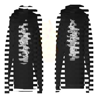 4 匹のかわいい猫 猫愛好家に最適 長袖Tシャツ - Kawaiitshirt