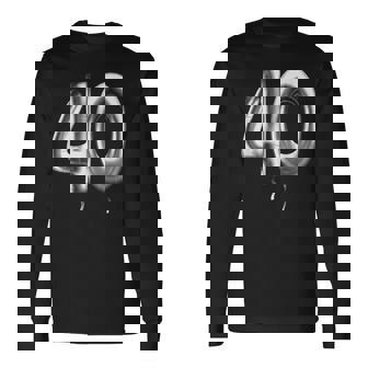 40歳の誕生日バルーン装飾バルーン40年目 長袖Tシャツ - Kawaiitshirt