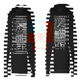 4Th Of July Retro Bad Day To Be A Beer Usa Flag Beer Long Sleeve T-Shirt - Thegiftio UK