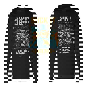 4Th Of July Suck It England Washington America Patriotic Long Sleeve T-Shirt - Thegiftio