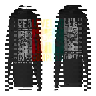 50歳 誕生日 男の子 男 レベル コンプリート 50歳 長袖Tシャツ - Kawaiitshirt