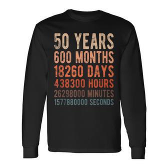 50歳 50歳 誕生日 記念日 黄金 結婚記念日 長袖Tシャツ - Kawaiitshirt