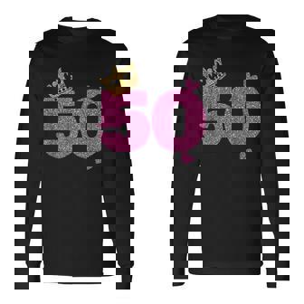 50歳の誕生日 王冠 50歳の誕生日 長袖Tシャツ - Kawaiitshirt