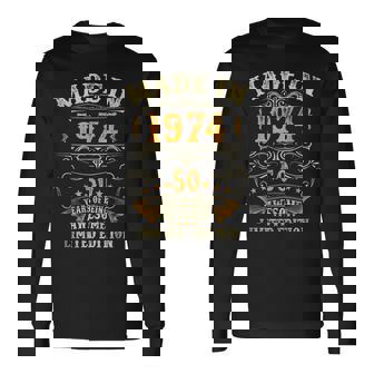 50歳ギフト メンズ ヴィンテージ 1974年 50歳の誕生日 長袖Tシャツ - Kawaiitshirt