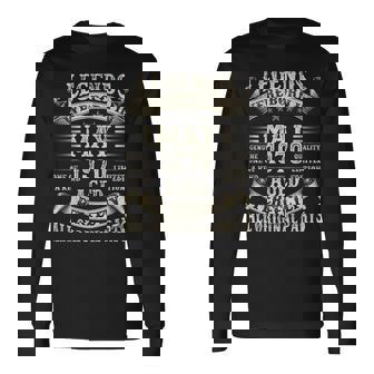 55歳の男性への55歳の誕生日プレゼント 1970年5月 長袖Tシャツ - Kawaiitshirt