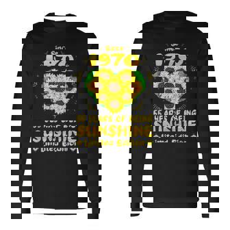 55歳の誕生日 サンシャイン55年 ひまわり好き 1970年生まれ 長袖Tシャツ - Kawaiitshirt