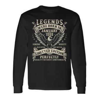 59歳 誕生日プレゼント 男性用 59歳 1月 1966年 長袖Tシャツ - Kawaiitshirt