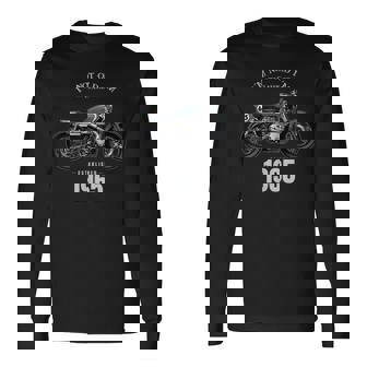 60 歳の誕生日男性オートバイ バイクに乗る人 1965 長袖Tシャツ - Kawaiitshirt