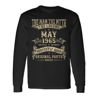 60歳の誕生日プレゼント 男性神話 1965年5月 長袖Tシャツ - Kawaiitshirt