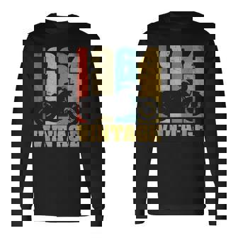 61 歳の誕生日バイカーギフトtシャツ-ヴィンテージ1964バイク 長袖Tシャツ - Kawaiitshirt