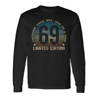 69 Year Old Vintage 1956 Limited Edition 69Th Birthday Long Sleeve T-Shirt - Thegiftio UK