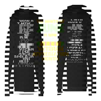 6月が退役軍人感謝月間として宣言されました 長袖Tシャツ - Kawaiitshirt