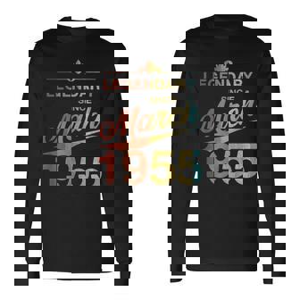 70Th Birthday 1955年3月生まれ 70歳 ヴィンテージ 長袖Tシャツ - Kawaiitshirt