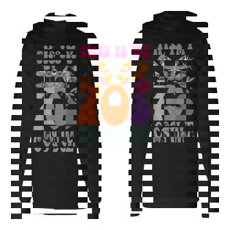 70年代ディスコ衣装 男女兼用 Peace Love ヒッピーコスチューム 長袖Tシャツ - Kawaiitshirt