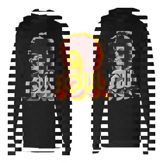 70年代ファンクアフロソウルレトロヴィンテージ70年代レトロソウル 長袖Tシャツ - Kawaiitshirt