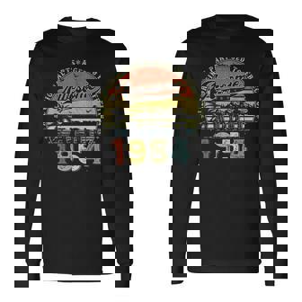 70歳 誕生日プレゼント 男性用 1954年4月 誕生日 ヴィンテージ 長袖Tシャツ - Kawaiitshirt