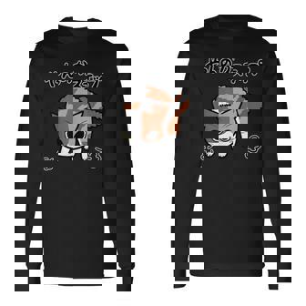 7Cats やんのかステップねこ（三毛猫ver） 長袖Tシャツ - Kawaiitshirt