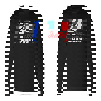 7月14日 全国共和党 フランス トリコロール 長袖Tシャツ - Kawaiitshirt