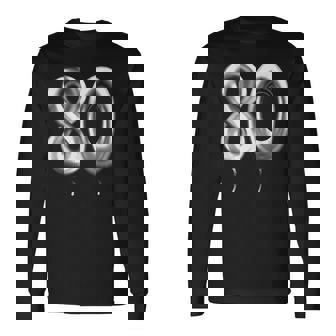 80歳の誕生日バルーン 装飾バルーン 80年目 長袖Tシャツ - Kawaiitshirt