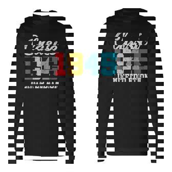 80歳クラシック1945年限定版レトロ80歳の誕生日 長袖Tシャツ - Kawaiitshirt