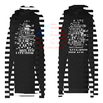 90Th Birthday Vintage 1935 90 Years Old Usa Flag Long Sleeve T-Shirt | Mazezy