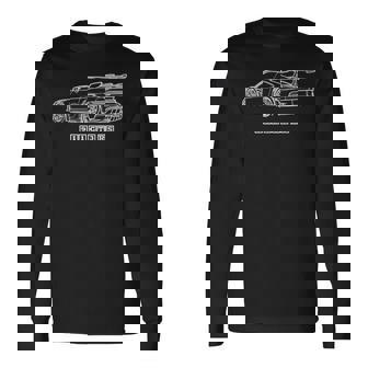 911 Gt3 Rsilhouette Pieza Meme Coche De Carreras Camiseta de manga larga - Regaloses