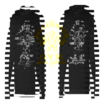 964シルバーバックゴリラ、ジムアパレル、ボディビルディング、ジム。 長袖Tシャツ - Kawaiitshirt