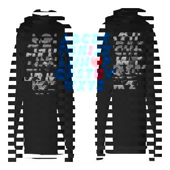 Abc アルファベット I Love You 英語 先生 バレンタインデー 長袖Tシャツ - Kawaiitshirt