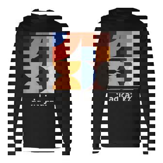 Acid Jazz ヴィンテージジャズミュージックバンド ミニマルtシャツ 長袖Tシャツ - Kawaiitshirt