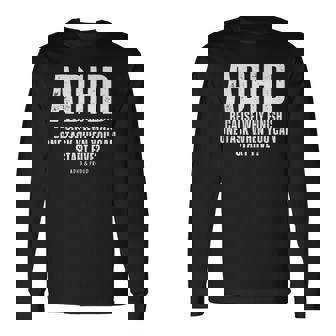 Adhd Because Why Finish One Task When You Can Start Five Long Sleeve T-Shirt - Thegiftio