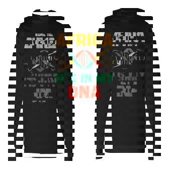 África Está En Mi Adn Herencia Africana Historia Del Orgullo Negro Camiseta de manga larga - Regaloses
