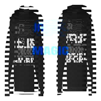 Aiマジック リアルロボットテック 未来 デジタルマインド 長袖Tシャツ - Kawaiitshirt