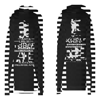 Always Be Yourself Ape メンズ レディース 猿 ゴリラ 長袖Tシャツ - Kawaiitshirt