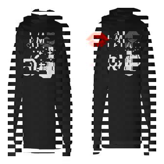 I Am 50 Plus 1 中指 51歳の誕生日 面白い 長袖Tシャツ - Kawaiitshirt