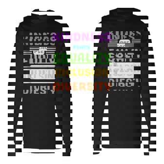 Amabilidad Paz Igualdad Inclusión Diversidad Orgullo In Mangas Camiseta de manga larga - Regaloses