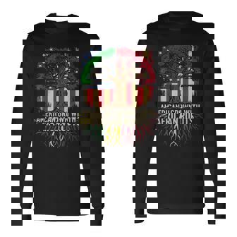 American Grown African Usa Flag Black History Month Long Sleeve T-Shirt - Monsterry