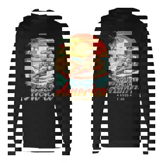 America's Gulf Trump 2024 Retro Beach Usa America Mexico Long Sleeve T-Shirt | Mazezy