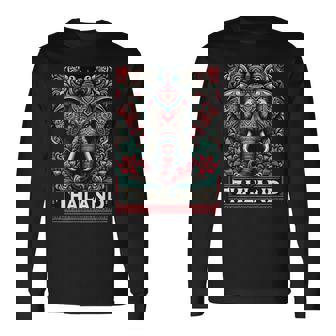 Amezing タイチャン 美しい象 タイ柄 長袖Tシャツ - Kawaiitshirt