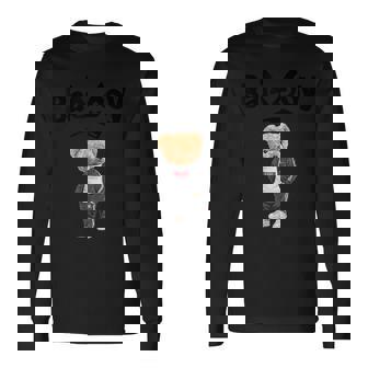Angry Bad Boystyle Cool Teddy Bear Bad Boy Graphic 長袖Tシャツ - Kawaiitshirt