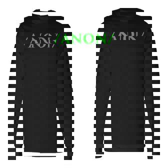 Anon Anonymous Onymous Online Lurk プロフィール ソーシャルメディア 長袖Tシャツ - Kawaiitshirt